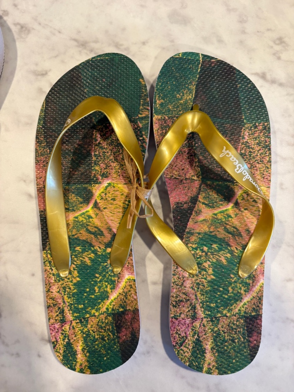 Ritz Carlton Dorado Beach Puerto Rico Flip Flops Sandals - Women 8 - NWT